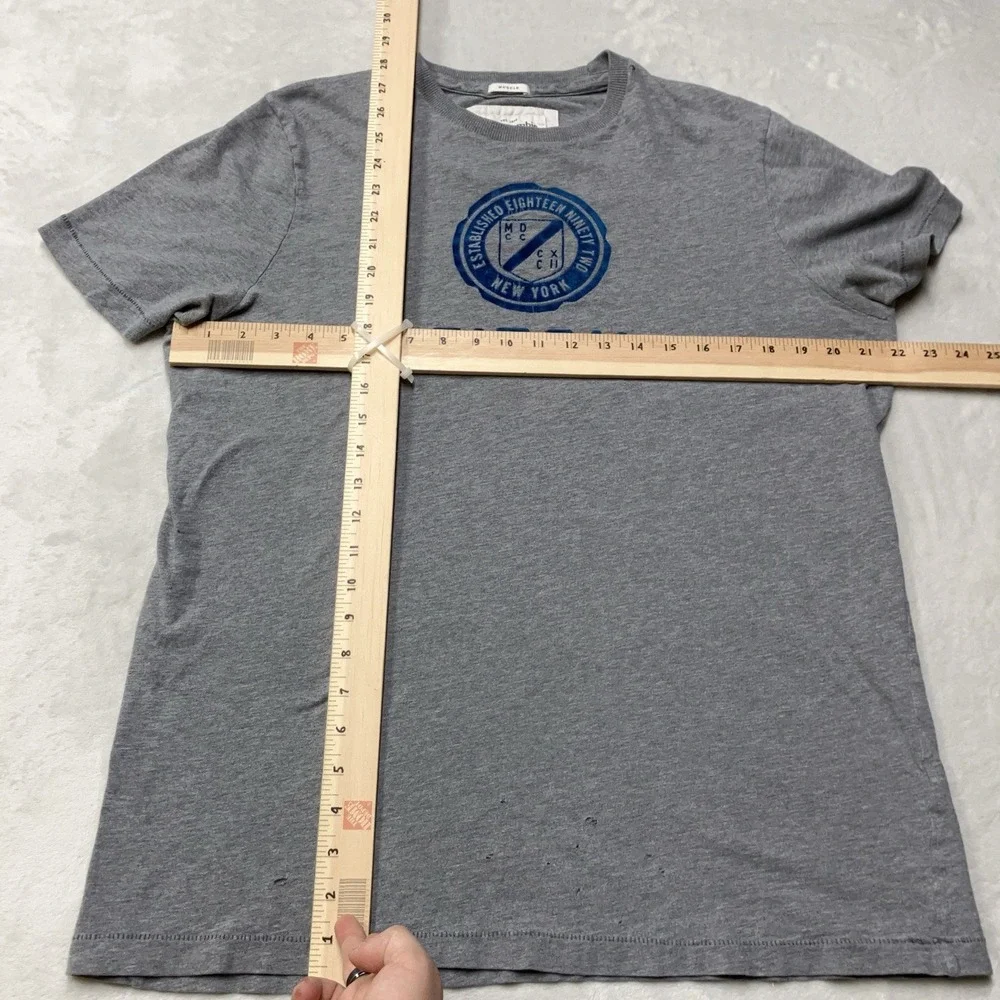 Y2K Abercrombie & Fitch Muscle T-Shirt Mens 2XL Single Stitch Raised Velvet Logo